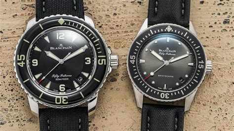 Two of the Most Legendary Dive Watches: Blancpain Fifty .